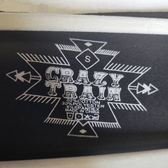 Crazy Train Women's Small Shirt Top Black Tan Southwestern Long Sleeve - Picture 3 of 4